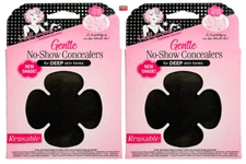Hollywood Fashion Secrets Gentle No-Show Concealers DEEP Skin Tones 4Pairs-2Pack