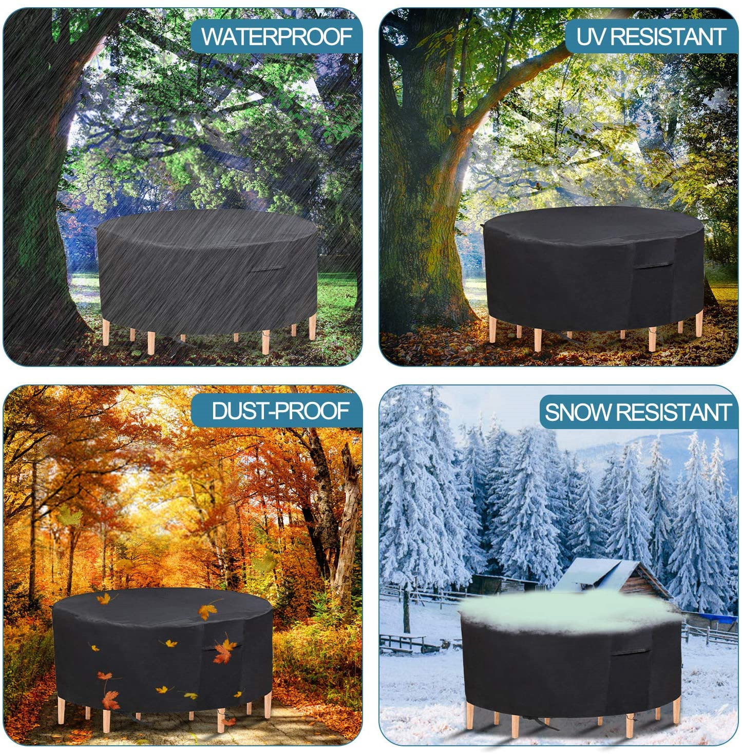 Patioption Patio Furniture Set Covers 600d Waterproof Outdoor Round Table And For Sale Online