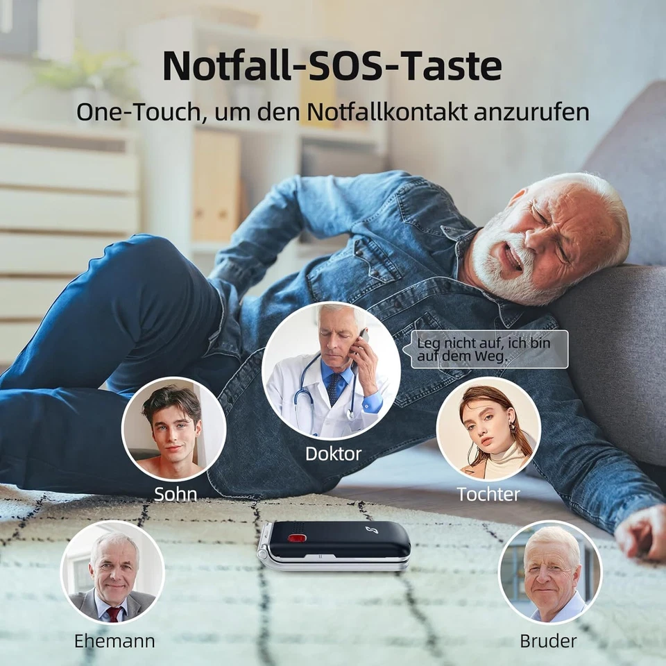Seniorenhandy Klapphandy Ohne Vertrag, Großtastenhandy mit - Bild 3 von 4