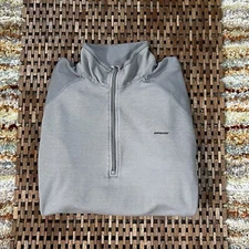 Patagonia Capilene Base Layer 1/4 Zip Long Sleeve Grey Men’s Size Large L