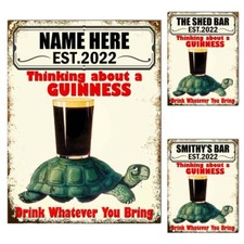 Personalised Home Garden Bar Funny Sign Plaque Metal Mancave Pub Shed Ref229APER