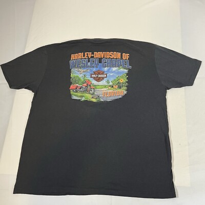 Vintage Harley-Davidson T Shirt Mens 3XL Biker Wesley Chapel FL Manatees