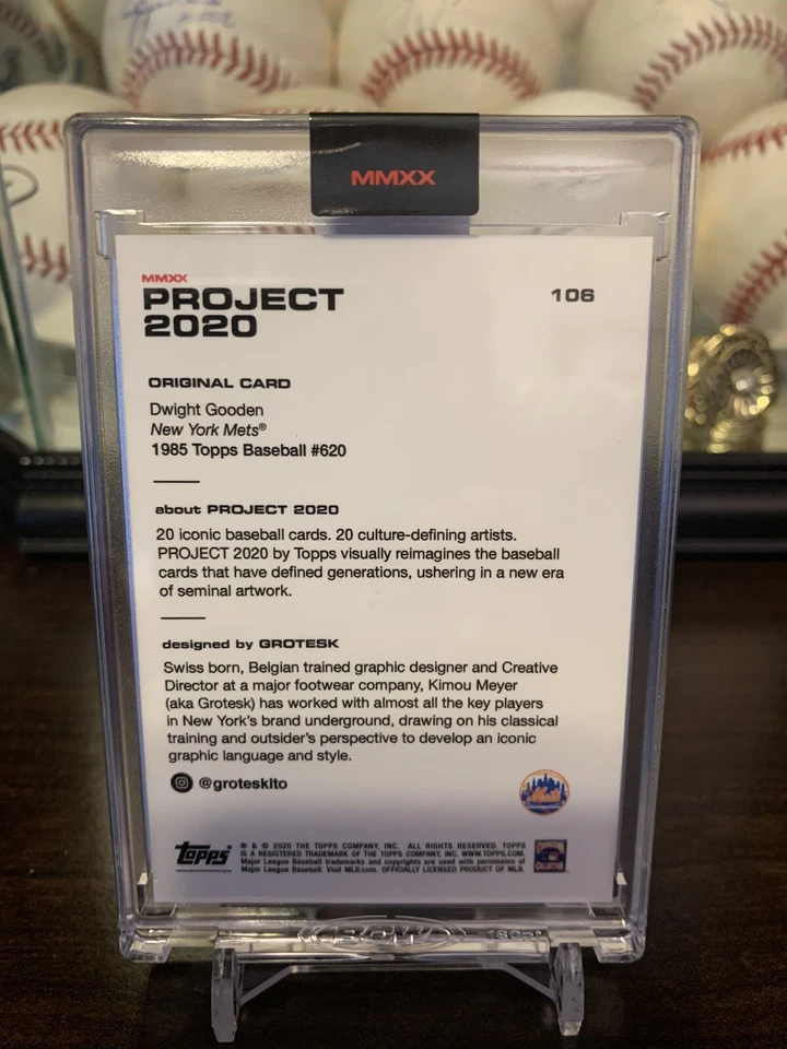 Topps PROJECT 2020 Card #106 - Dwight Gooden 1985 by Grotesk - PRINT RUN /8,854 - Image 2 of 2
