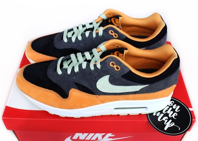Nike Air Max 1 Premium Ugly Duckling Anthracite Honeydew Orange UK 12 US 13 Neu