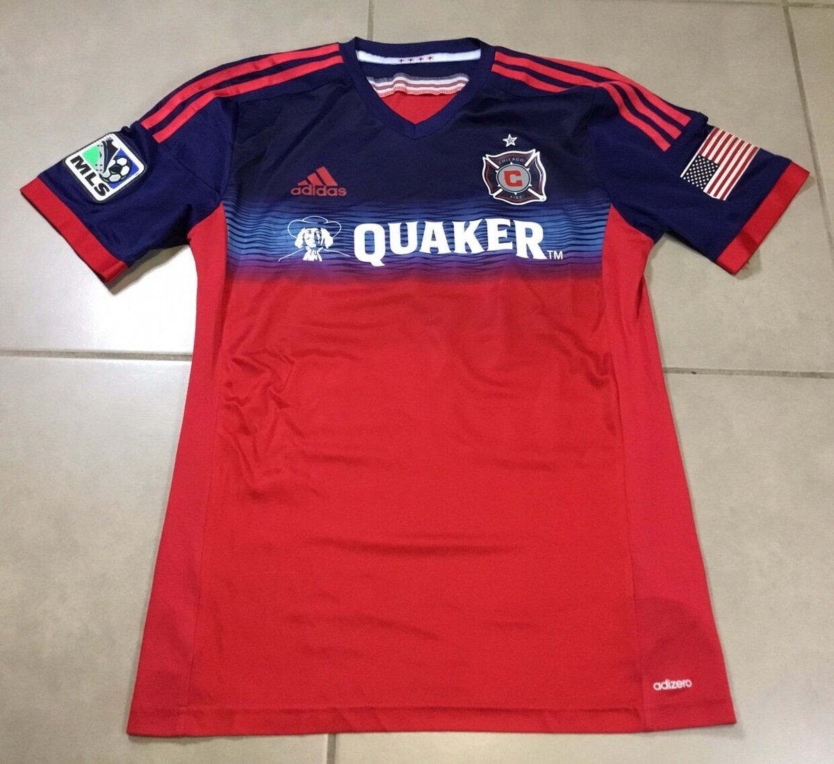 Men's Chicago Fire Adidas PAVEL PARDO #17 Sz S Adizero Quaker MLS