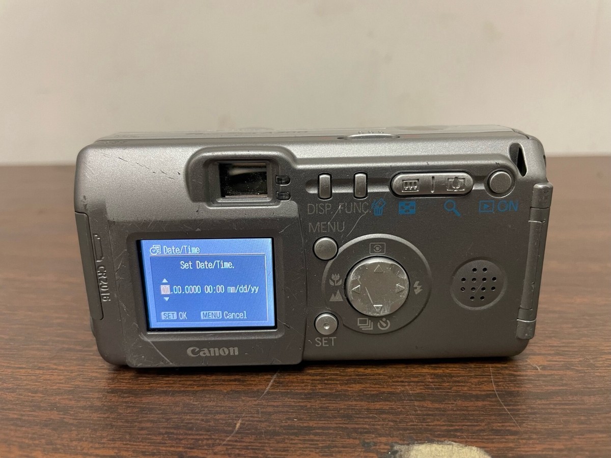 Canon PowerShot A300 3.2MP Digital Camera - Silver For Parts