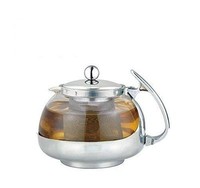 Stainless Steel Glass Tea Pot Teapot W. Stainless Steel Strainer Filter 700ml Stainless Steel Glass Tea Pot Teapot W. Stainless Steel Strainer Filter 700ml
