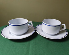 Faïence  Montereau HBCM (marque en creux) "Claudine"  2 grandes tasses déjeuner