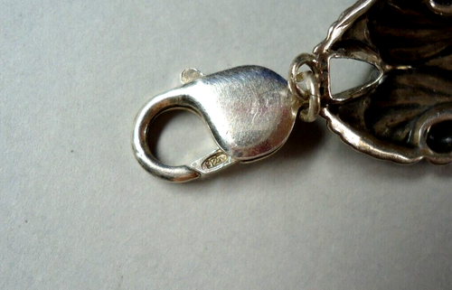 Unusual Old Unsigned Sterling Silver 7.8 in. Link Bracelet, 25.6grams, FREE SHIP - Picture 6 of 6