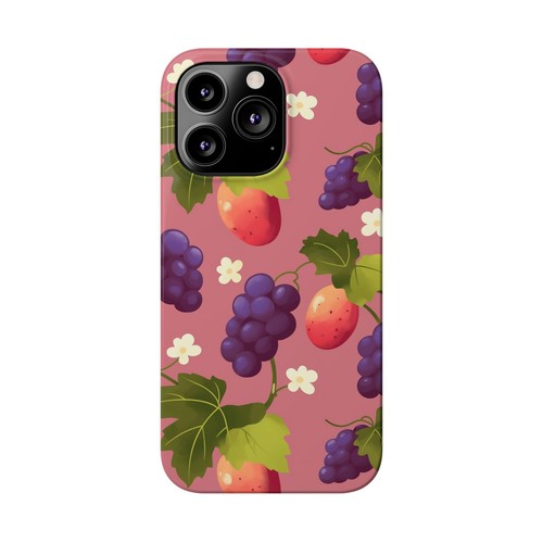 Grape Strawberry Pattern Preppy iPhone Case | Aesthetic - 第 43/82 張圖片