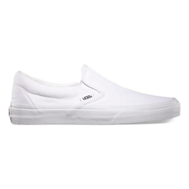 white slip on vans cheap