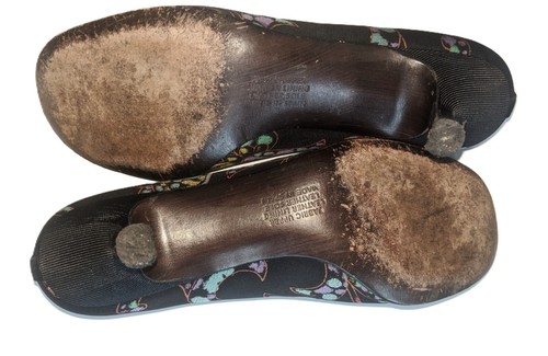 STUART WEITZMAN Leather & Silk Heels *Made in Spain* Sz 40/9 - Picture 12 of 12