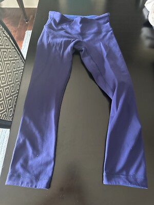 Lululemon Wunder Under Reversible Blue And Purple Leggings Size