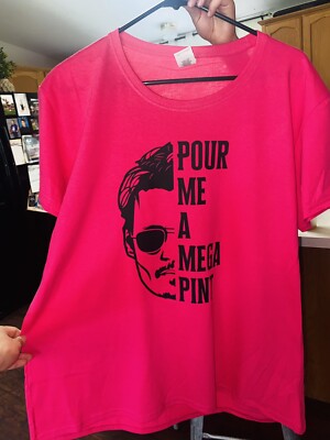 Johnny Depp Shirt , Mega Pint Shirt Graphic Tshirt Hot Pink