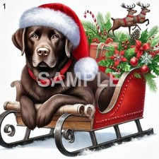 Labrador Retriever Acrylic Round Christmas Ornament choice of 1 