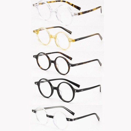Round Acetate Eyeglass Frames Retro Glasses Frames Womens Mens Reading Glasses - Picture 4 of 15