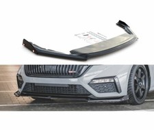 CUP Spoilerlippe + Wings SCHWARZ für Skoda Octavia 4 RS Frontspoiler Schwert V2