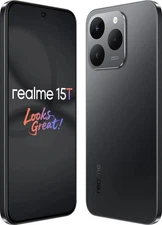 realme 15T 5G (Black 8GB RAM, 128GB) MediaTek Dimensity 6400 MAX Global Version.
