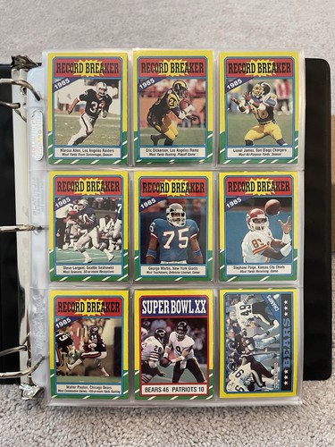 Juego completo de tarjetas de fútbol americano Topps 1986 1-396 carpeta de alta calidad - Imagen 3 de 10