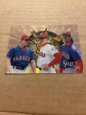 1996 Select Juan Gonzalez Ivan Rodriguez Will Clark Team Nucleus #14 Mint