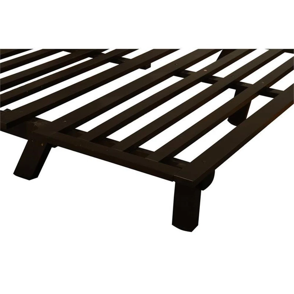 Marco de futón de madera Carson en acabado marrón Java-colchón no incluido Foto 3 de 4