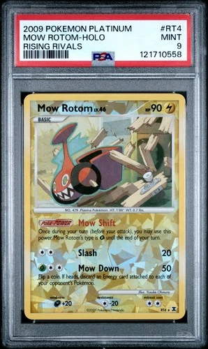 Pokemon Mow Rotom Holo Rising Rivals RT4/111 PSA 9 Mint
