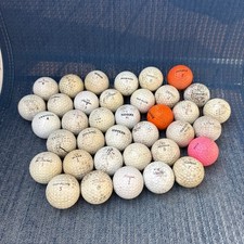 37 Vintage Golf Balls Used Bulk Lot Mixed Brands - Display, Collection,