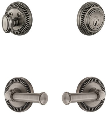 Grandeur NEWGEO_SP_ESET_238_RH Newport Solid Brass Right Handed - Grey