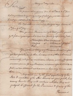1760 RARE Fort Herkimer New York supply letter John Syme agent signed