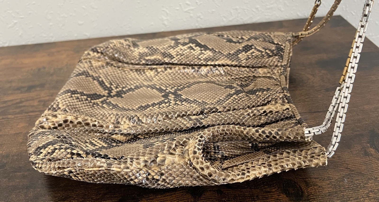 Vintage Judith Leiber Python Snake Skin Shoulder … - image 3