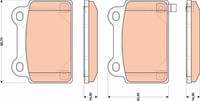 Bremsbelagsatz FÜR Mitsubishi Lancer Viii (Cy A, Cz A) - Trw GDB3488