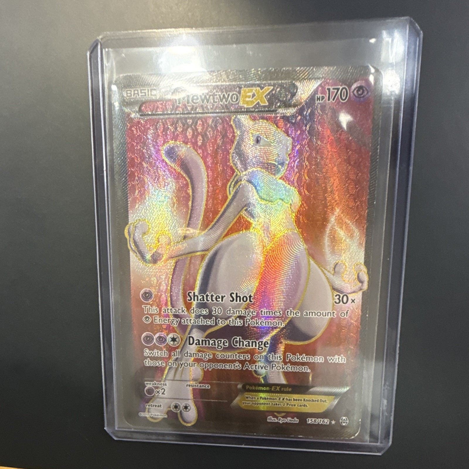 Pokemon TCG M Mewtwo EX 158/162 BREAKthrough Full Art Holo Ultra Rare