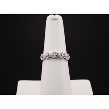 14K Gold Diamond Oval Link Band