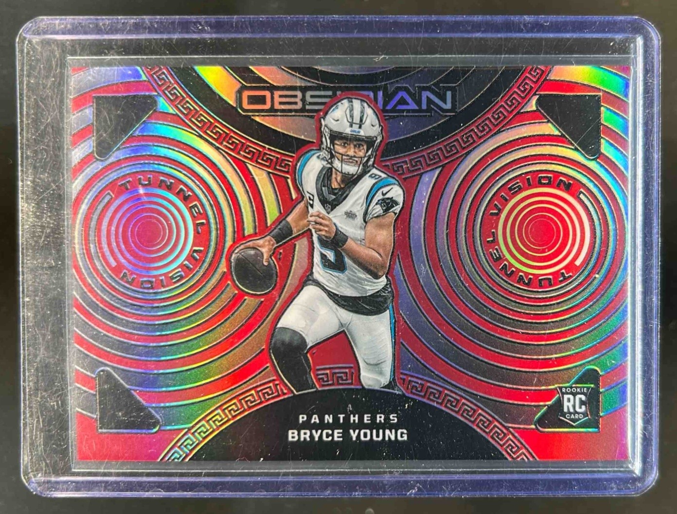 2023 Obsidian Bryce Young Tunnel Vision RC Asia Electric Etch Red Flood #1