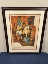 HOI LEBADANG (1921-2015) - "Horses In The Wind" - Rare Signed Lithograph 104/250