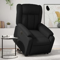 Relaxsessel Mit Aufstehhilfe Elektrisch, Kunstleder Schwarz, Senioren Sessel