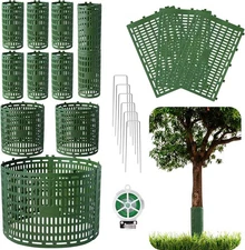 18pcs Tree Trunk Protector, Guards Protector with 18 pcs, Green 