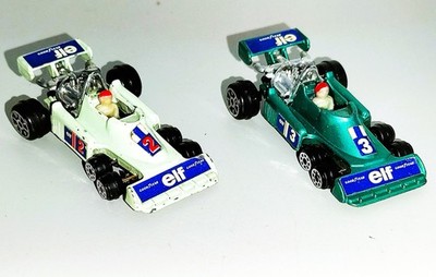 2 x Blechspielzeug WT801 Hong Kong Tyrrell P34 F1 weiß & grün top komplett