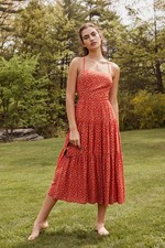 Urban Outfitters UO Sparks Fly Tiered Midi Sun Strappy Dress Small - Excellent