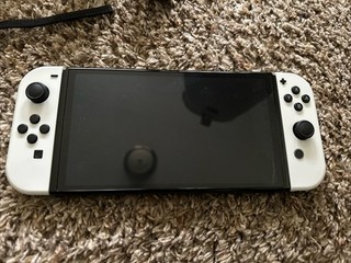 Nintendo Switch White OLED Console with Base Accessories