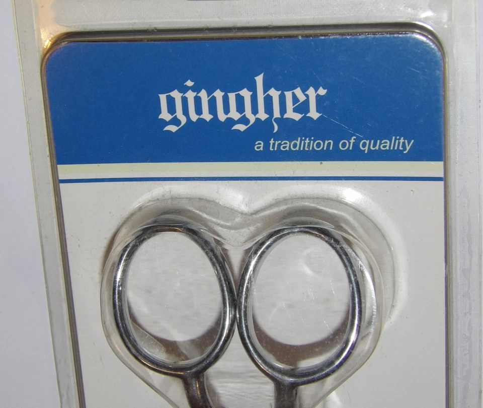NEW GINGHER 6-INCH KNIFE EDGE APPLIQUÉ SCISSORS! DROP-FORGED/CHROME PLATE~ITALY - Image 3 of 4
