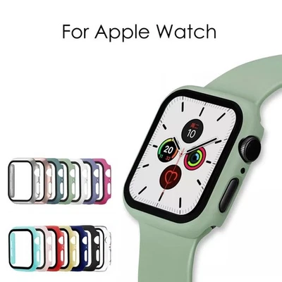 Coque Etui de Protection Coloré Ecran Verre pour Apple Watch Série 7/6/5/4/SE