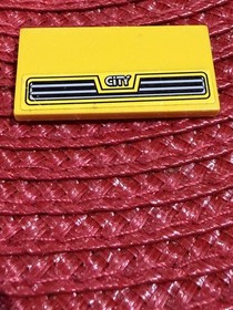 LEGO Tile 2x4 Grille and 'CITY' Half Height Pattern (Sticker) 60018 Cement Mixer