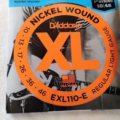 D'Addario Nickel Wound Guitar String Set - 10/46 or 09/42