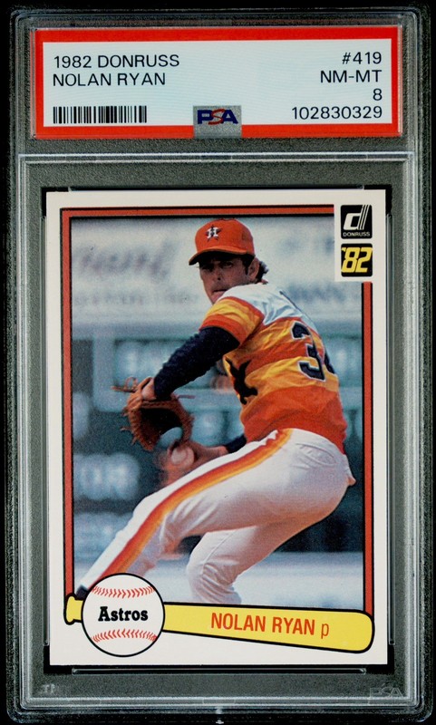 Nolan Ryan 1982 donruss baseball #419 Houston Astros