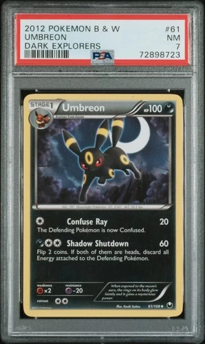 Pokemon Umbreon Dark Explorers 61/108 PSA 7