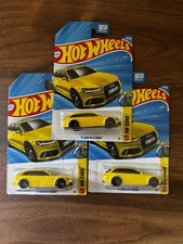 Hot Wheels 1:64 Audi RS 6 Avant Yellow Diecast Car Lot of 3 HW Euro Series