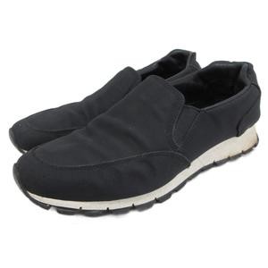 Prada Sneakers Mens SlipOn LowCut Nylon Black 26cm Used AB thumbnail 9