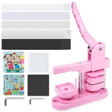 Square Fridge Magnet Button Maker Machine 50mm DIY Badge Press w/ 100 Sets Parts