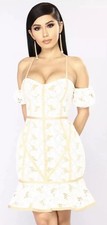 Fashion Nova Eyelet Mini White Dress